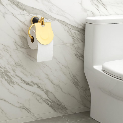 Portarrollo para Baño Aluminio Dorado Diamante