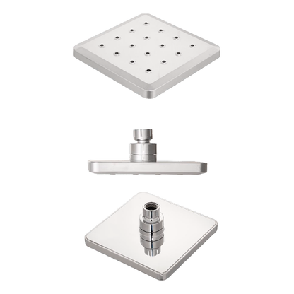 Ducha Regadera Cuadrada ABS 15Cm Plateada Cromada