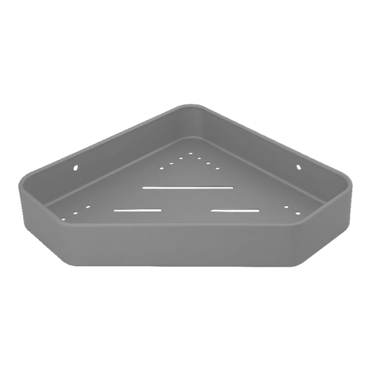 Repisa Esquinera para Baño Gris Aluminio Modern