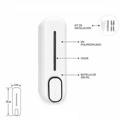 Dispensador De Jabon Liquido Blanco