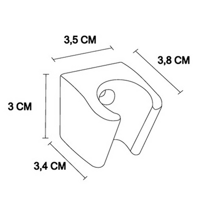 Portateleducha Fijo Cuadrada Negro Mate en ABS