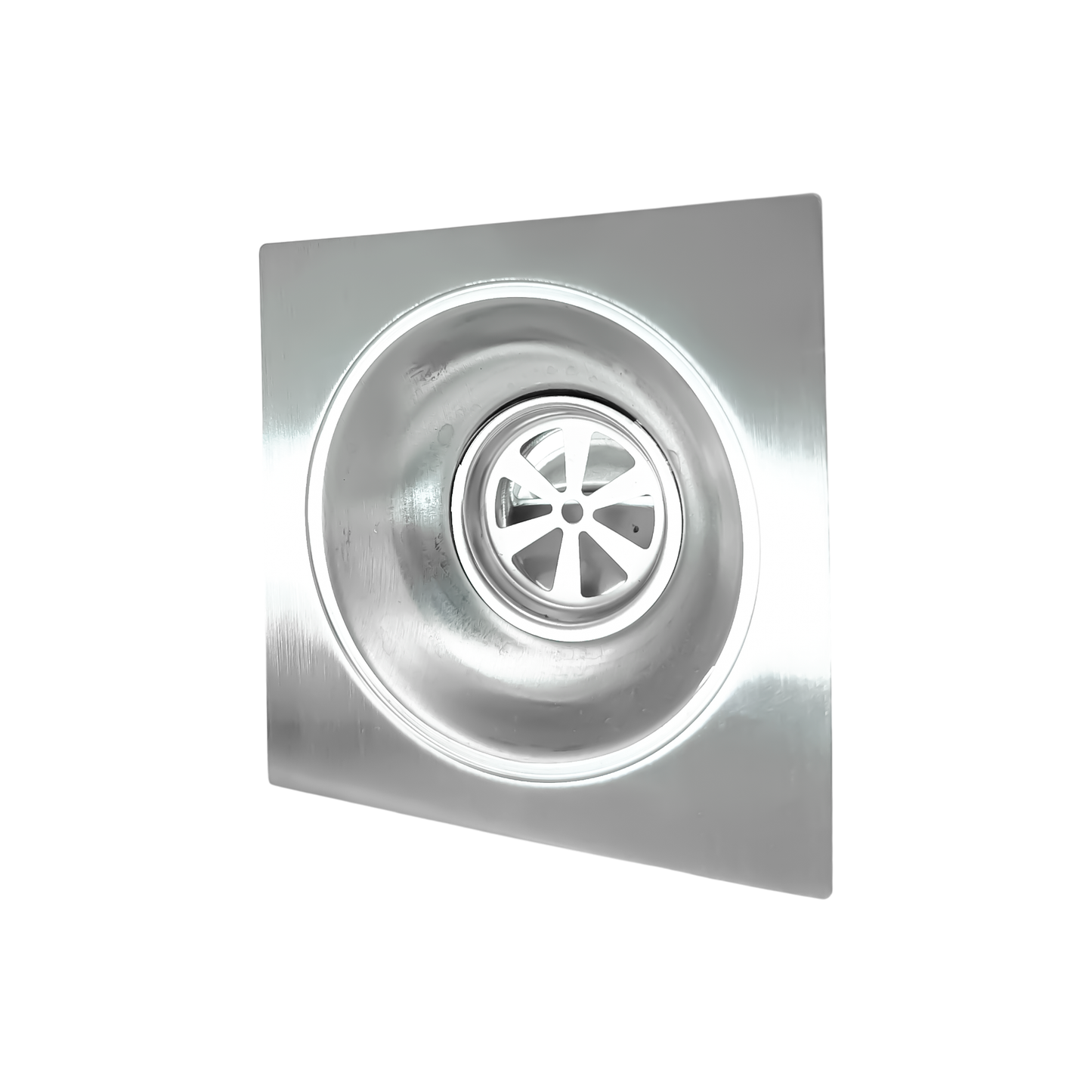 Rejilla de Piso Cuadrada 10*10cm Plateada Satinada