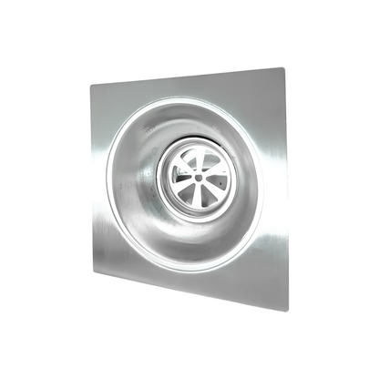 Rejilla de Piso Cuadrada 10*10cm Plateada Satinada