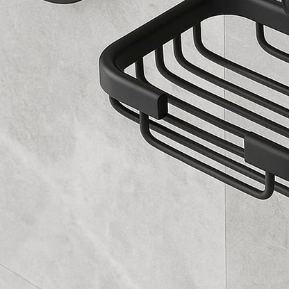 Jabonera Canastilla para Baño en Aluminio Negro Mate Turm