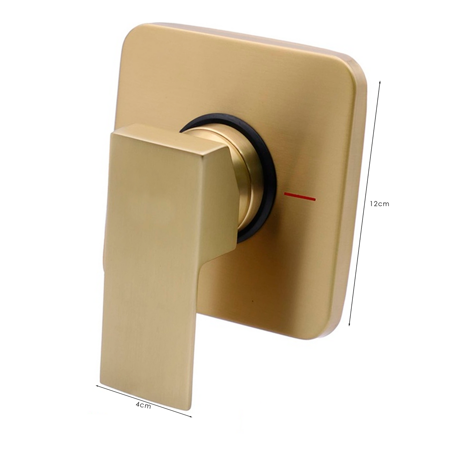 Mezclador Ducha Monocontrol Cuadrado Dorado Cepillado