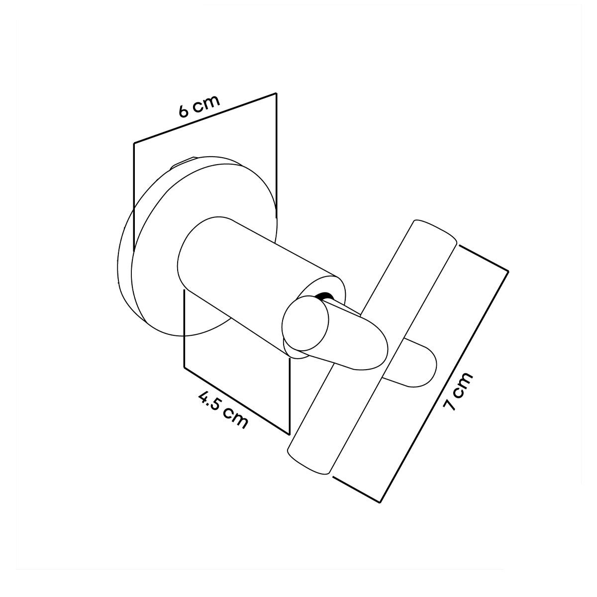Registro de Ducha Plateado Cromado Paso Completo