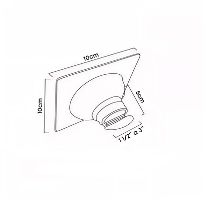 Rejilla de Piso Cuadrada 10*10cm Plateada Satinada
