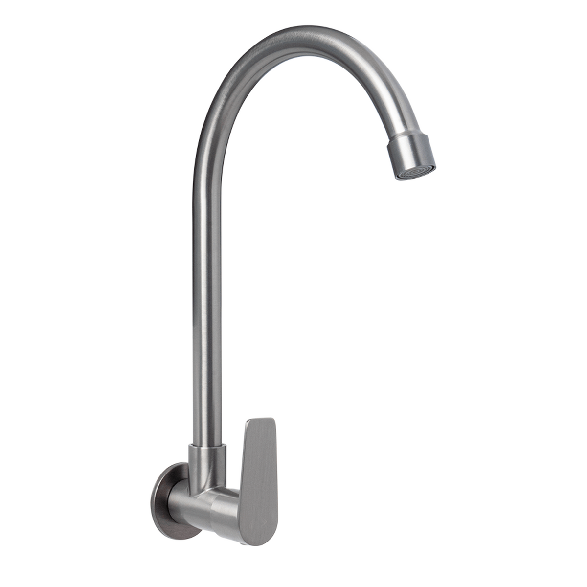 Griferia Agua Fria Lavaplatos Gris Cepillado Acero 304