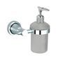 Dispensandor de Jabon Base Redonda en Aluminio Plateado