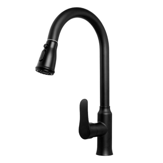 Griferia Monocontrol Lavaplatos Alta Negro Mate Zinc