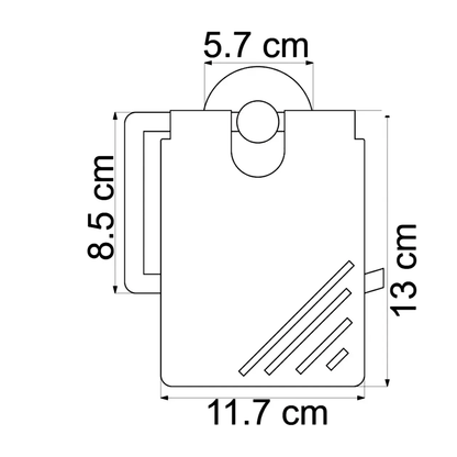 Portarollo para Baño con Tapa en Aluminio Dorado