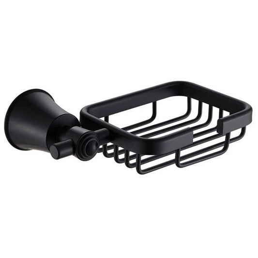 Jabonera Canastilla para Baño en Aluminio Negro Mate Turm