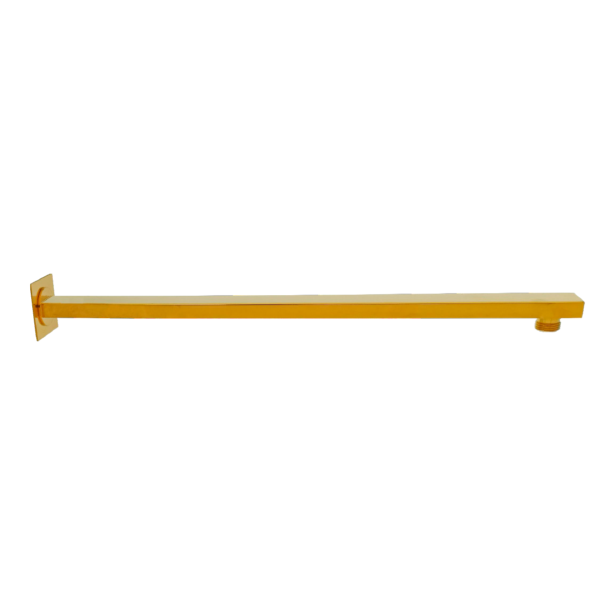 Tubo de Ducha Pared Cuadrado 40cm Dorado Brillante