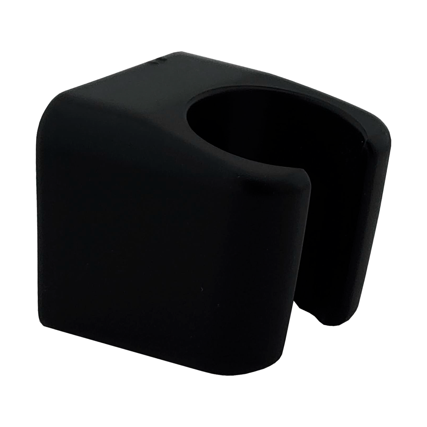 Portateleducha Fijo Cuadrada Negro Mate en ABS