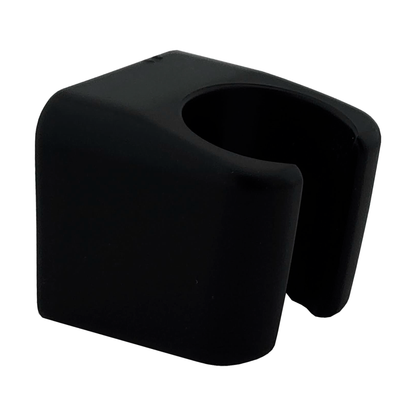 Portateleducha Fijo Cuadrada Negro Mate en ABS