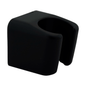 Portateleducha Fijo Cuadrada Negro Mate en ABS