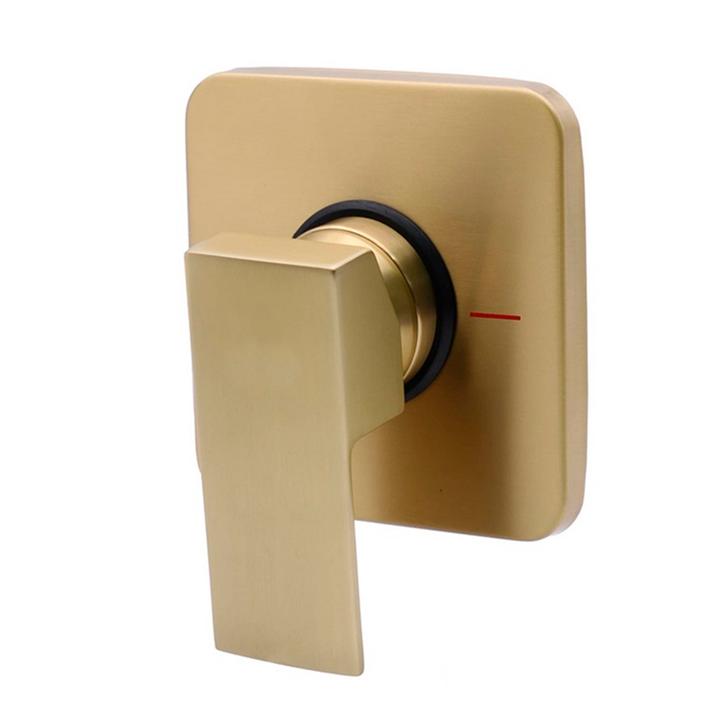 Mezclador Ducha Monocontrol Cuadrado Dorado Cepillado