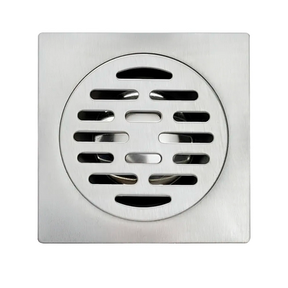Rejilla de Piso Cuadrada 10*10cm Plateada Satinada