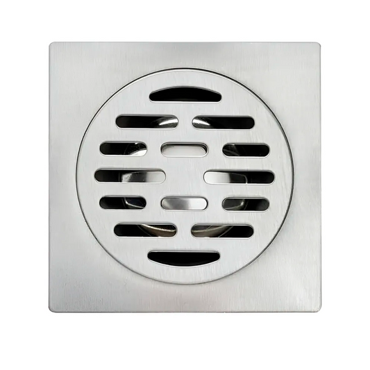 Rejilla de Piso Cuadrada 10*10cm Plateada Satinada