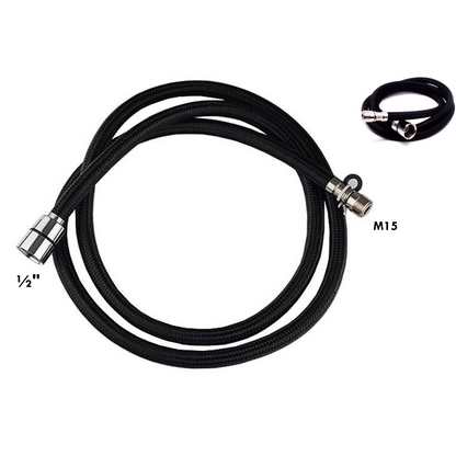 Manguera para Extension de Lavaplatos Nylon Negra 150cm