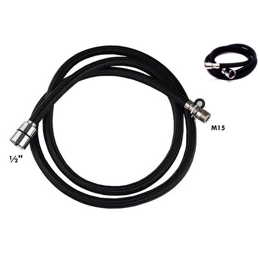 Manguera para Extension de Lavaplatos Nylon Negra 150cm
