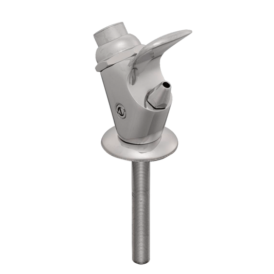 Llave Push de Bebedero Plateada Cromada Entrada 3/8