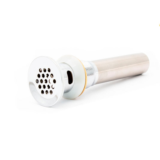 Desague de Push para Lavamanos con Rebosadero en Acero Inox
