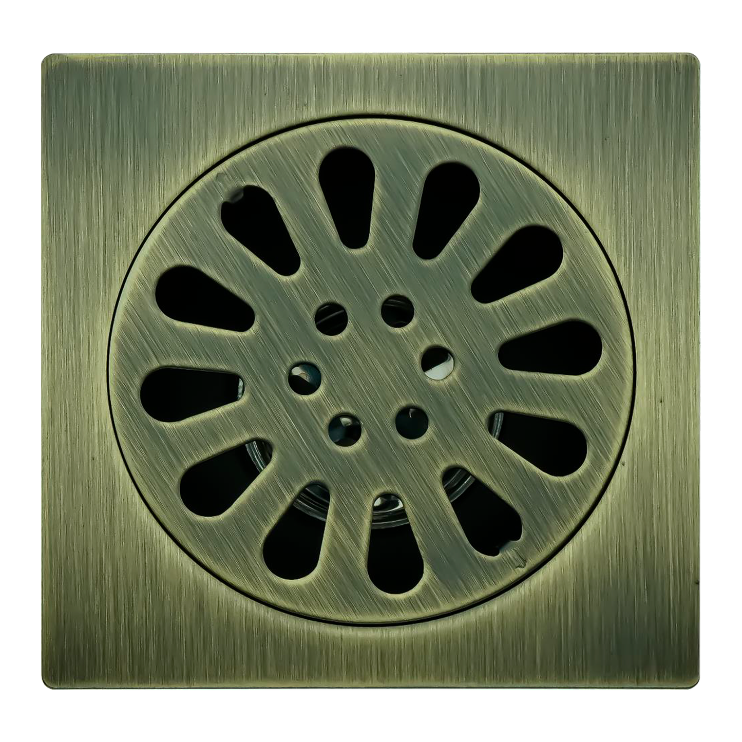 Rejilla de Piso Cuadrada 10*10cm Bronce Antiguo Sol