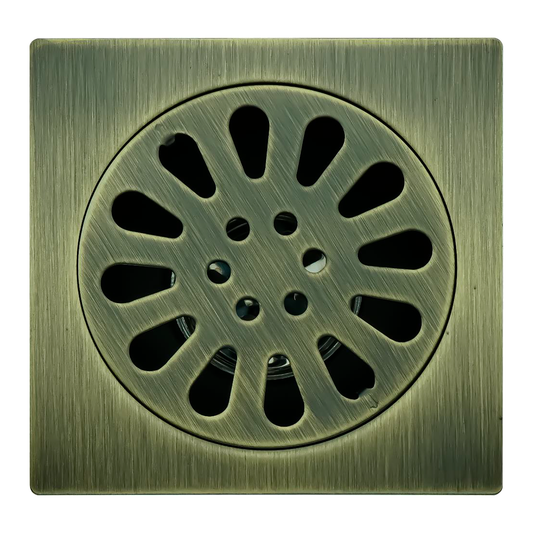 Rejilla de Piso Cuadrada 10*10cm Bronce Antiguo Sol