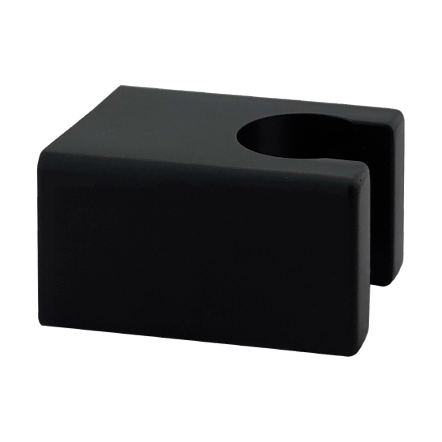 Portateleducha Fijo Cuadrada Negro Mate ABS