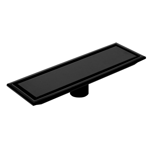 Rejilla De Piso Invisible Negro Mate 30 X 10cm