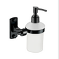 Dispensandor de Jabon Base Rectangular en Aluminio Negro