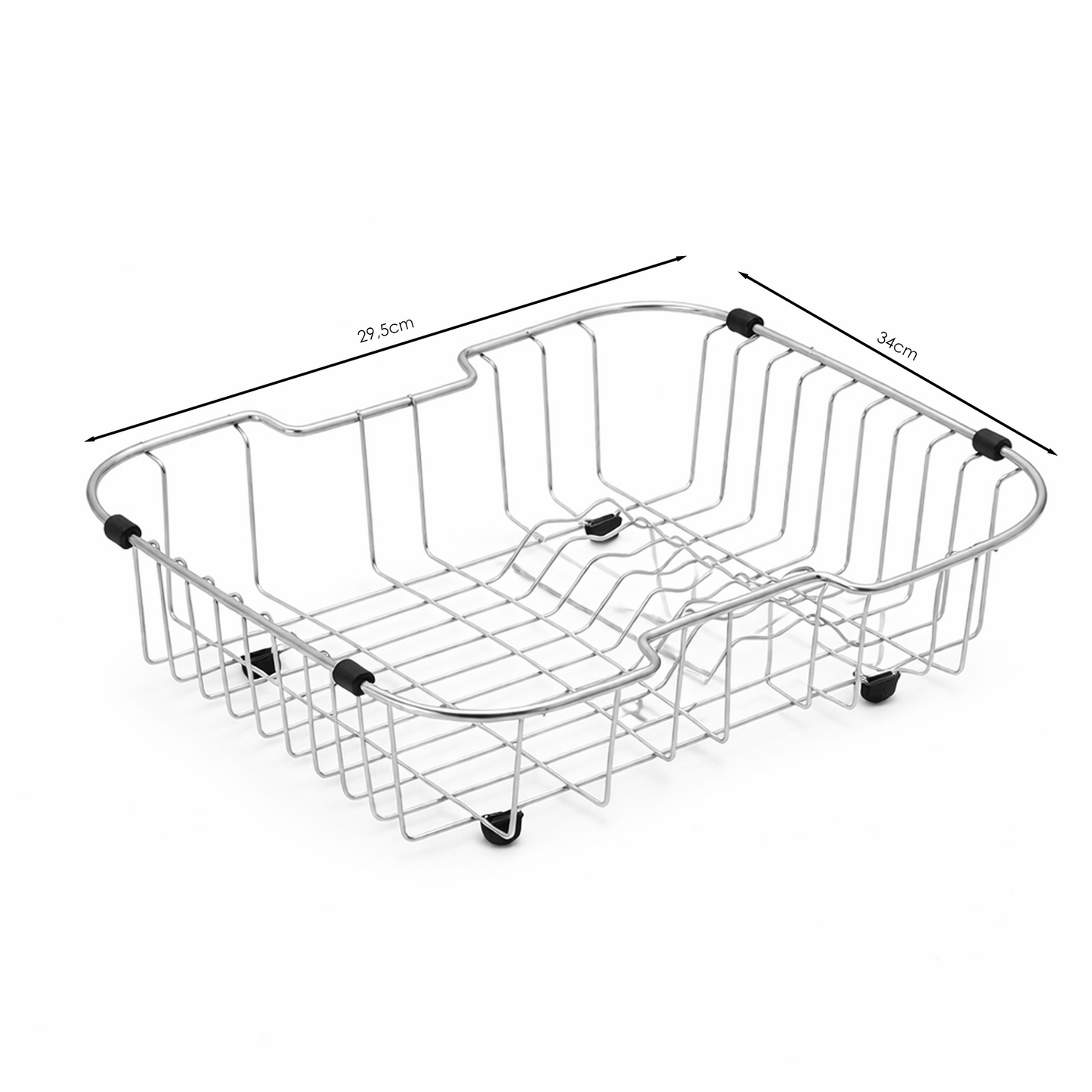 Ecurridor de Platos Acero Inoxidable 29.5x34x8cm Plateado