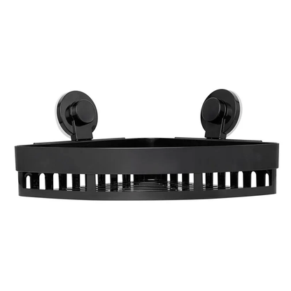 Repisa para Baño Esquinera con Ventosa en ABS Negra