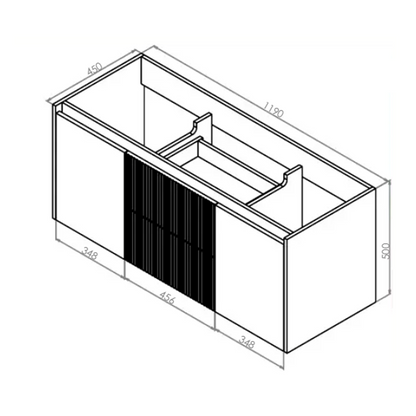 Conjunto Mueble Lavamanos Sophie Lenga 120 cm Texturado