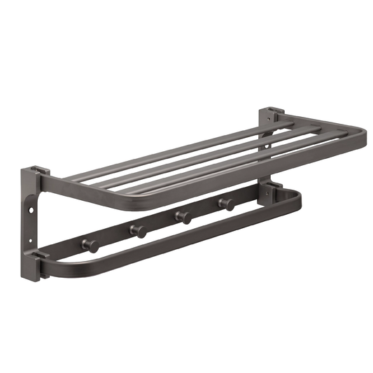 Toallero Hotelero para Baño en Aluminio Gris