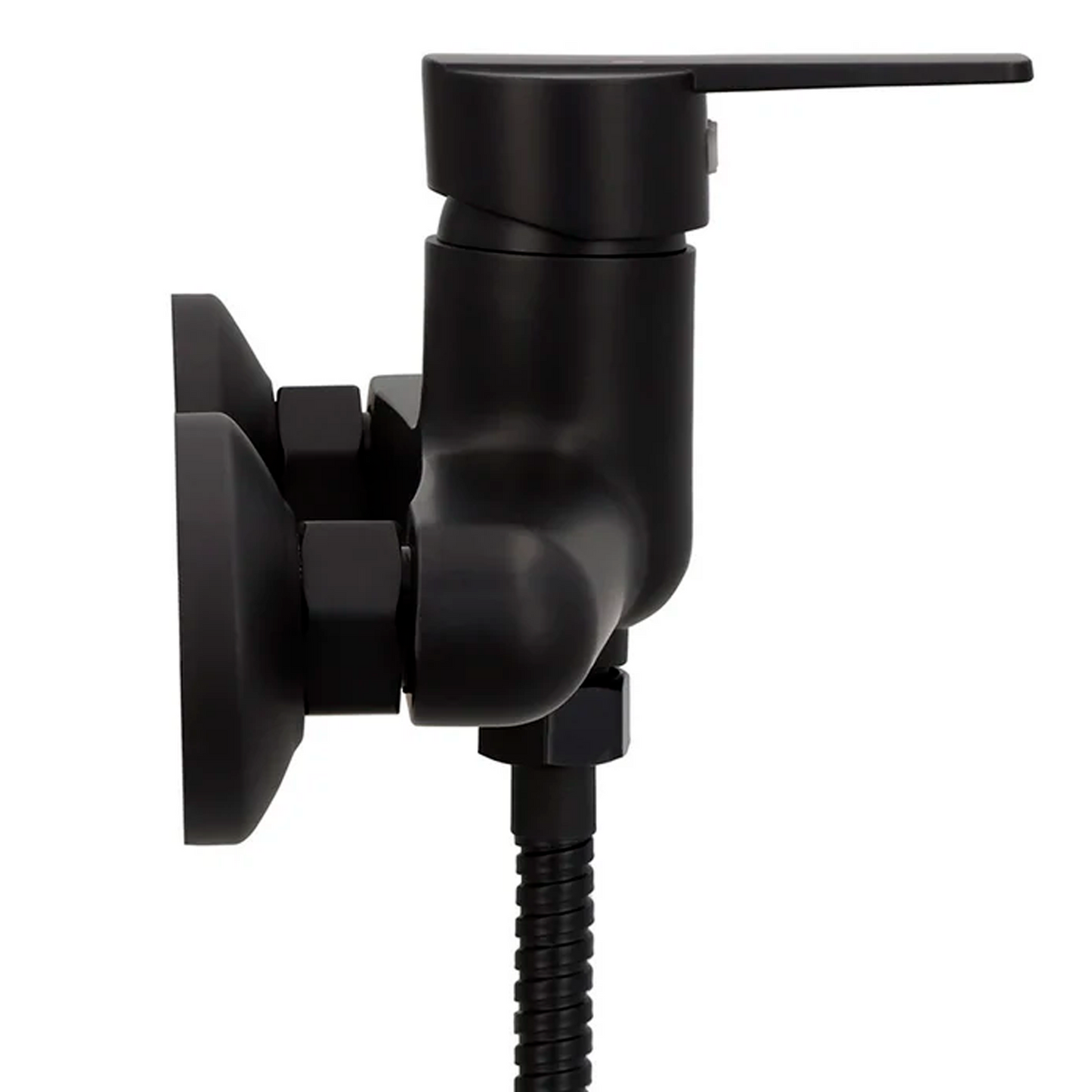 Mezclador Ducha Monocontrol Cuerpo Expuesto Negro Mate Dallas