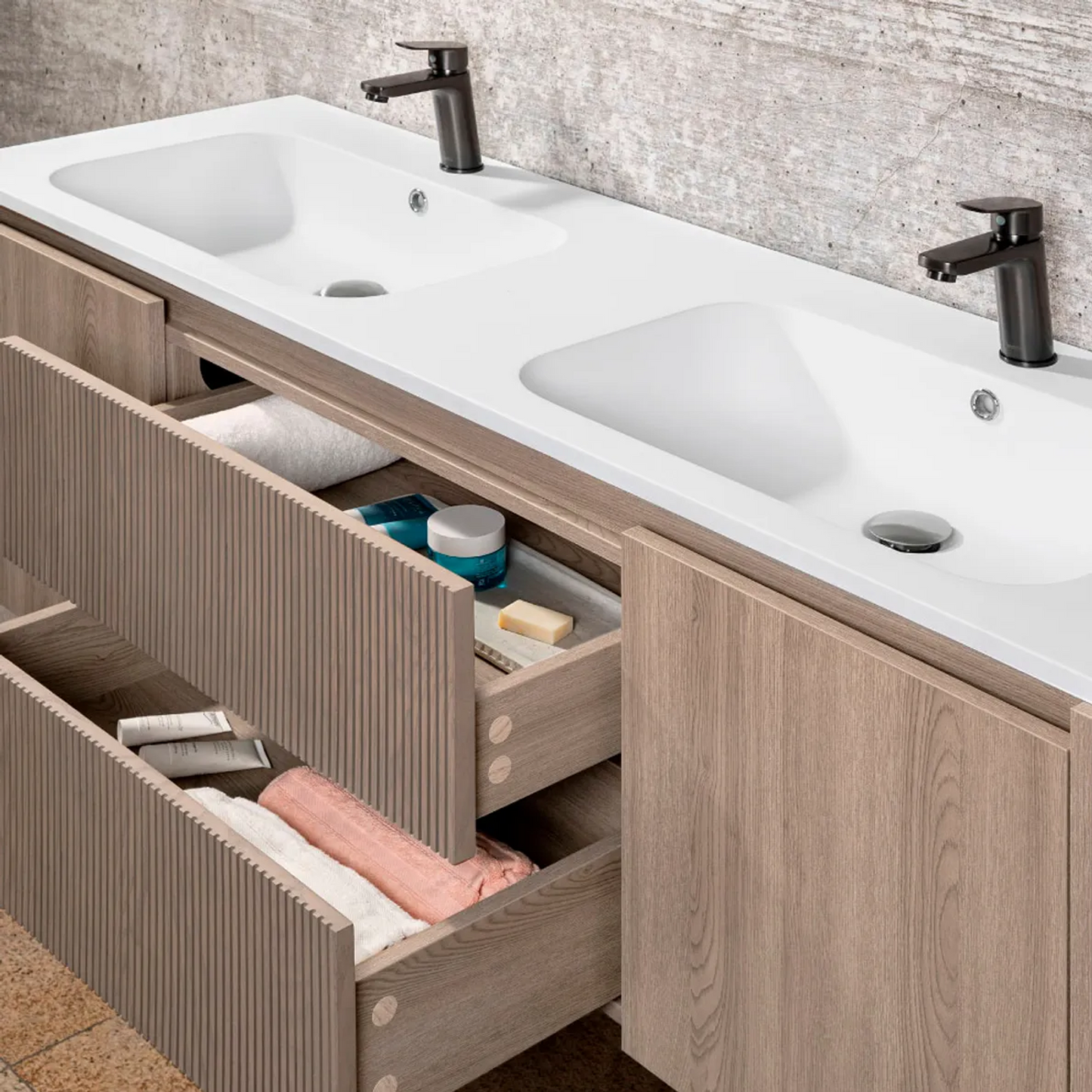 Conjunto Mueble Lavamanos Sophie Lenga 120 cm Texturado