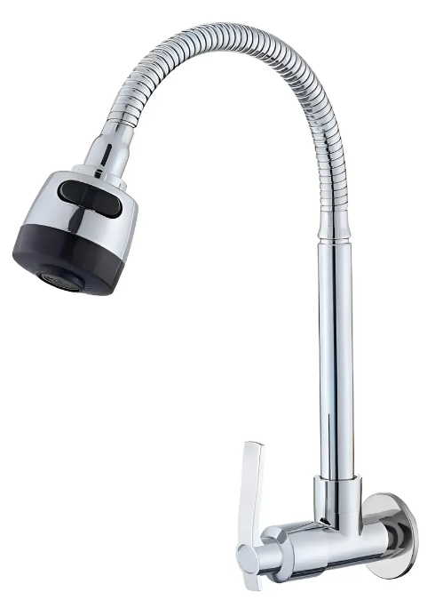 Griferia Lavaplatos Agua Fria Flexible Para Pared