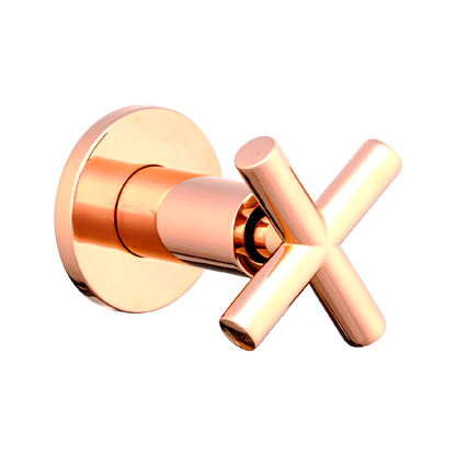 Registro/Manija de Ducha Rose Gold Brillante Cruceta