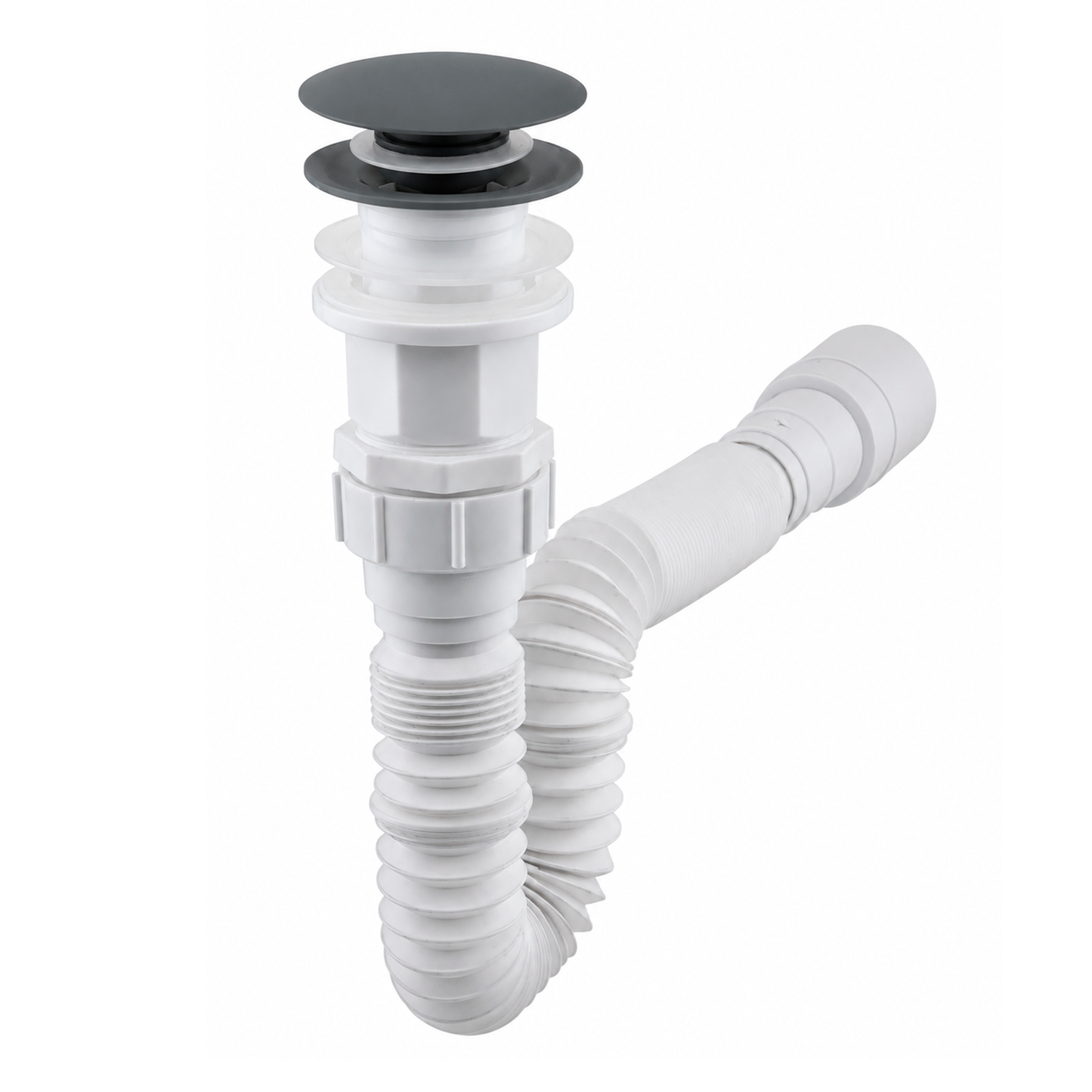 Desague de Push Flexible Sin Rebose Tapa Grafito Austral