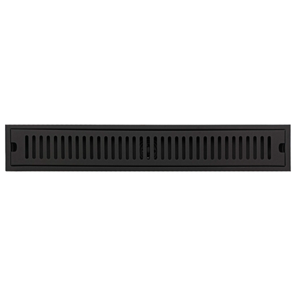 Rejilla de Piso Cuadrada 60*10cm Ranurada Negro Mate