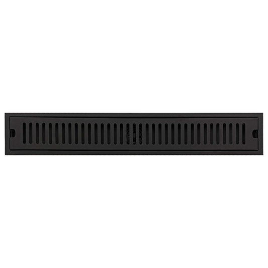 Rejilla de Piso Cuadrada 60*10cm Ranurada Negro Mate