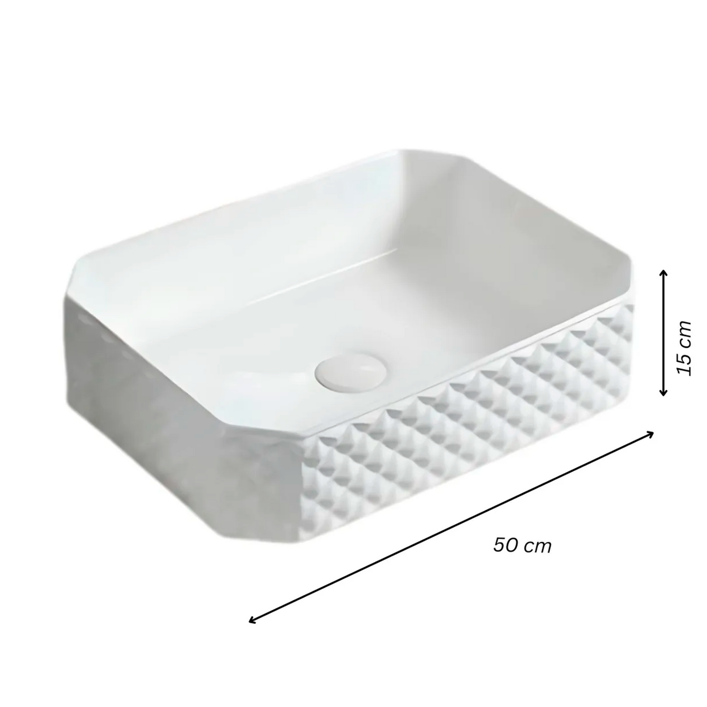 Lavamanos Sobreponer Rectangular Stella Blanco