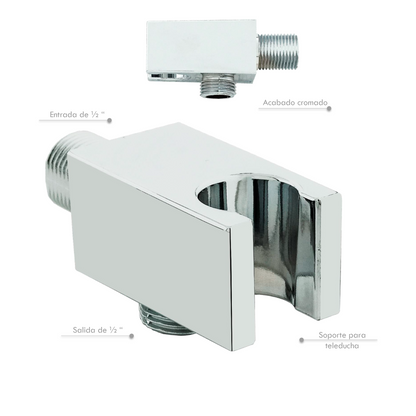 Portateleducha con Salida a Manguera en ABS