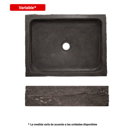 Lavamanos Sobreponer en Piedra Natural Rectangular