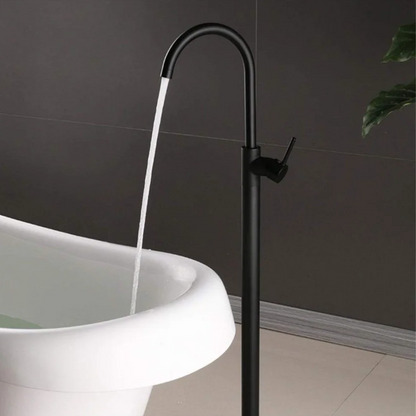 Griferia Monocontrol Llenado de Tina Pedestal Negro Mate