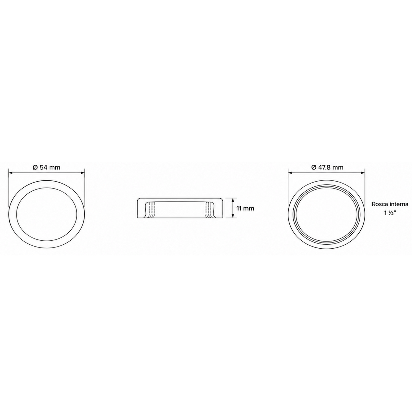 Repuesto Tuerca para Sifon de Lavaplatos  1 1/2"