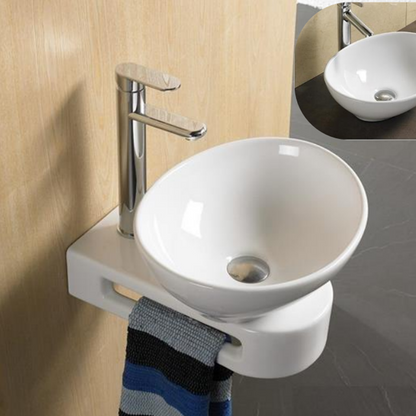 Lavamanos de Sobreponer en Ceramica Blanco Canoa 40*33cm