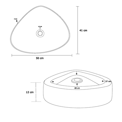 Lavamanos Blanco Sobreponer Blanco Triangular